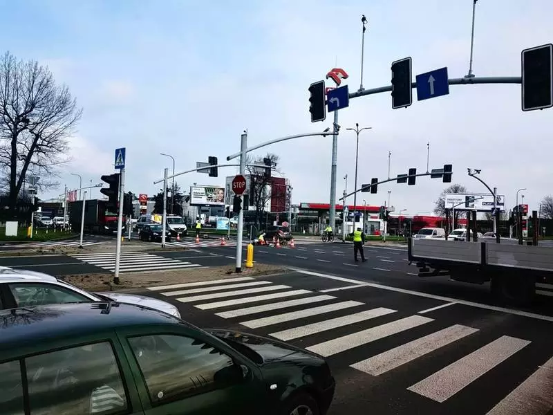 Niebezpieczne zdarzenie na jednym z głównych skrzyżowań w Tychach!