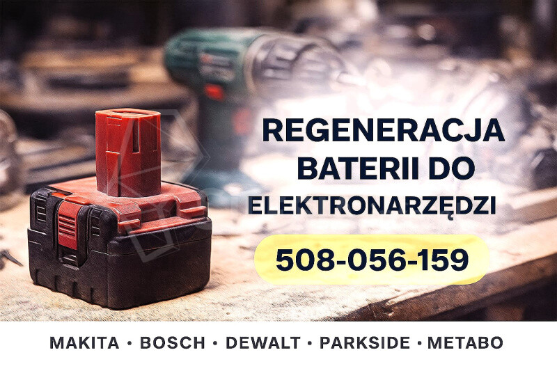 REGENERACJA WYMIANA AKUMULATORÓW ELEKTRONARZĘDZI