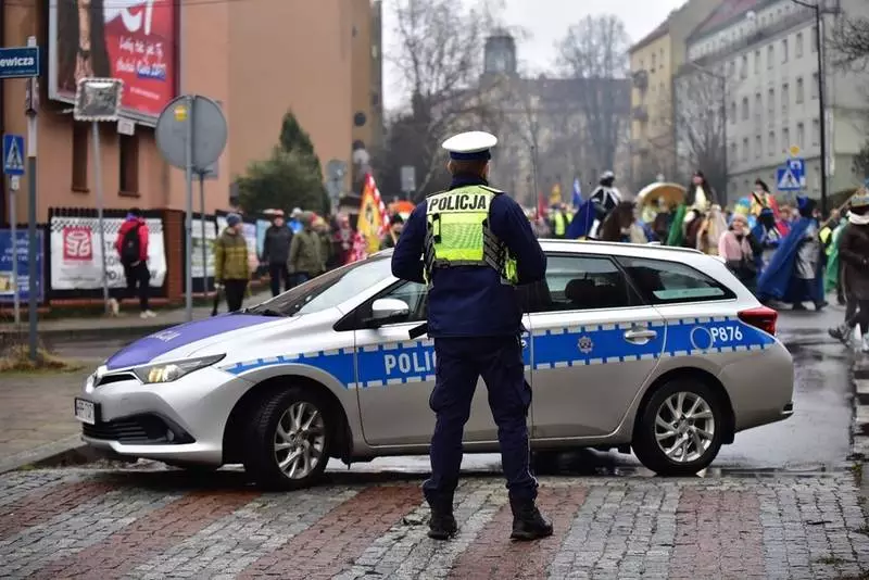 Tyscy policjanci zabezpieczali Orszak Trzech Króli