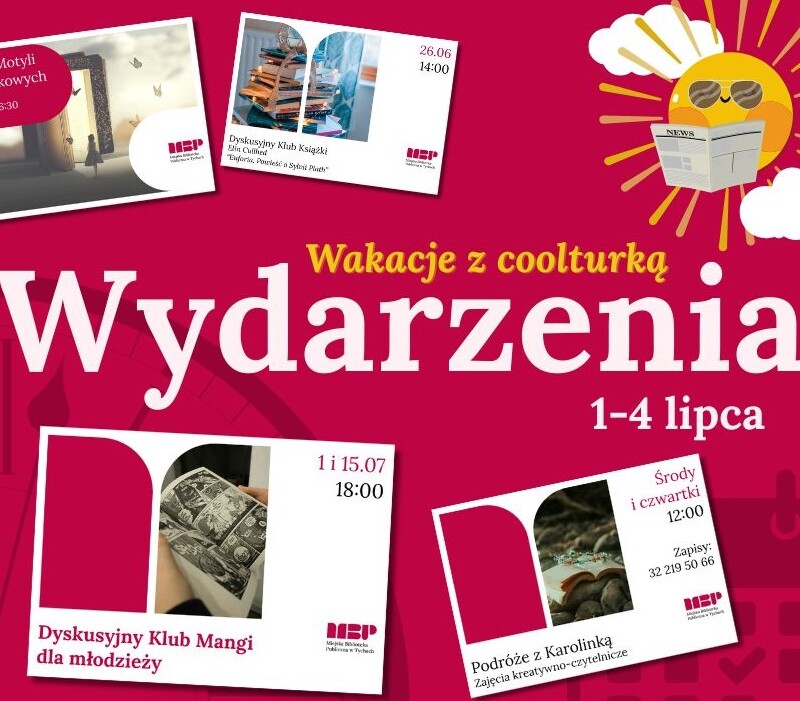 „Wakacje z Coolturką” – letni program Tyskiej Biblioteki dla dzieci i dorosłych